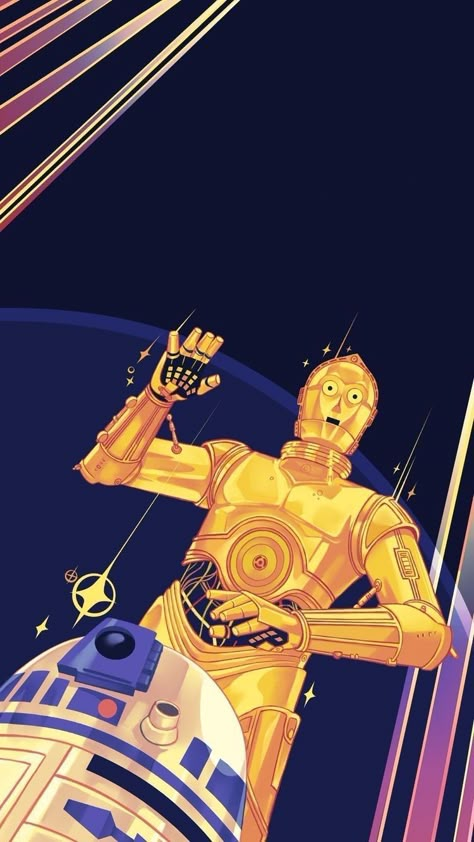 Cute Star Wars Wallpaper, Star Wars Wallpaper Iphone, Star Wars Illustration, C3po And R2d2, Star Wars Background, Star Wars Prints, Star Wars Droids, Star Wars Love, Space Cowboy