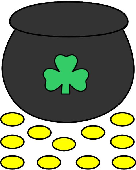 Pot Of Gold Template, Pot Of Gold Craft, St Patricks Day Crafts, San Patrick Day, Sant Patrick, Kids St Patricks Day, Saint Patricks Day Art, Craft Printables, Color Template