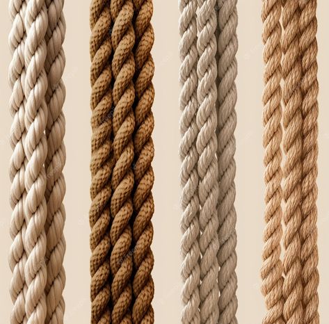 Premium AI Image | set of rope knots textures Rope Texture, Rope Knots, Google Ads, Graphic Resources, Weaving, Texture, Design