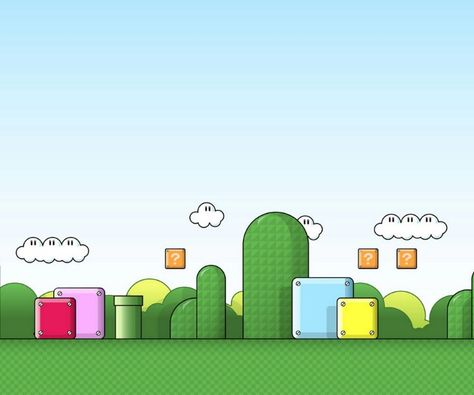 Scenery Anime Clouds, Cartoons Wallpaper, Mario Room, Gif Wallpaper, Super Mario World, Super Mario Art, Whatsapp Wallpaper, Super Mario Brothers, Mario Art