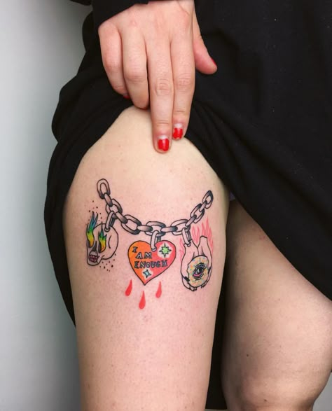 Charm bracelet tattoo