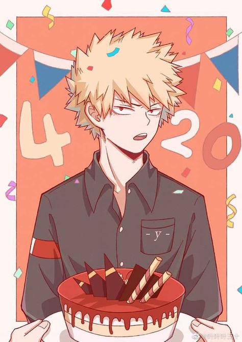 Bakugou Birthday, Bakugo Birthday, Happy Birthday Bakugou, Bakugo Wallpaper, Anime Cake, Bakugo Katsuki, Katsuki Bakugou, Bleach Art, Bakugou Katsuki