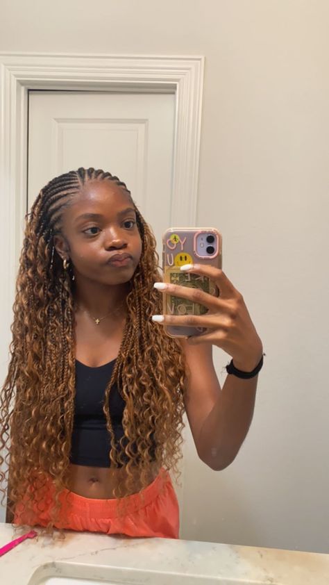 Half Cornrows Half Boho Braids, Bohemian Cornrows, Fulani Bohemian Braids, Bohemian Fulani Braids, Fulani Boho Braids, Boho Cornrows, Human Nest, Half Cornrows, Cornrows With Box Braids