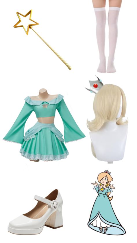 #rosalina #costume #cosplay #outfit #rave #coachella Princess Rosalina Costume, Rosalina Costume, Rosalina Cosplay, Zelda Costume, Mario Costume, Outfit Rave, Halloween Coustumes, Cosplay Tips, Costume Cosplay