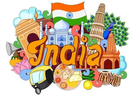 Incredible India Posters, India Drawing, Culture Of India, Independence Day Drawing, India Poster, India Painting, Indian Illustration, Drawing Competition, Digital India