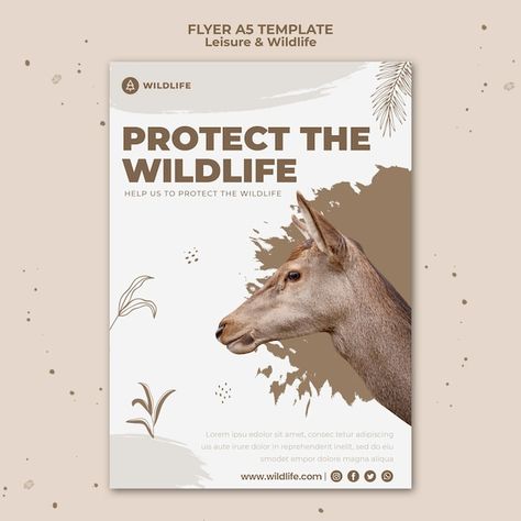 Free PSD leisure and wildlife flyer temp... | Free Psd #Freepik #freepsd #flyer-template #flyer #template #wildlife Grafic Design, Psd Icon, Fantasy Jewelry, Lynx, Free Psd, Vector Photo, Flyer Template, Flyer Design, Graphic Resources