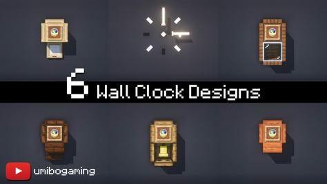 Minecraft Clock, Minecraft Room Designs, Interior Design Minecraft, Minecraft Decor, Case Minecraft, Minecraft Interior, Bangunan Minecraft, Minecraft House Tutorials, Mc Ideas