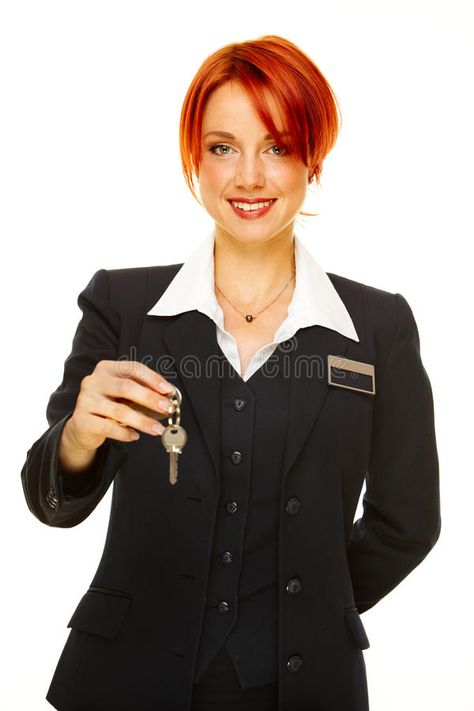 Hotel service people. Young caucasian woman as hotel worker offering key #Sponsored , #Ad, #Paid, #people, #Hotel, #caucasian, #Young Hotel Receptionist, Carpenter Hotel, Hotel Worker, Hotel Jobs, Smile Images, Hotel Services, Presentation Design, Royalty Free Stock Photos, Presentation