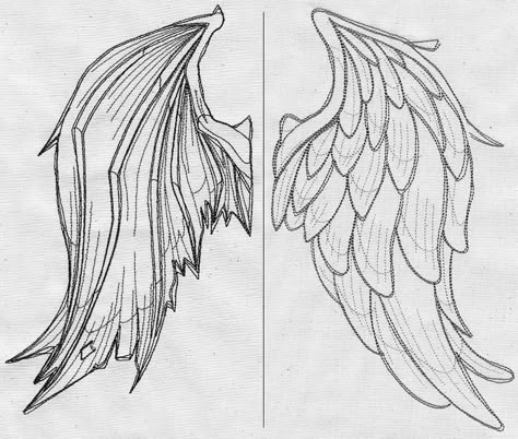 Back Tattoo Placements, Wings Drawing, Wing Tattoo, Odd Stuff, Ange Demon, Celtic Tattoos, Flowers Paper, Hur Man Målar, Wings Tattoo