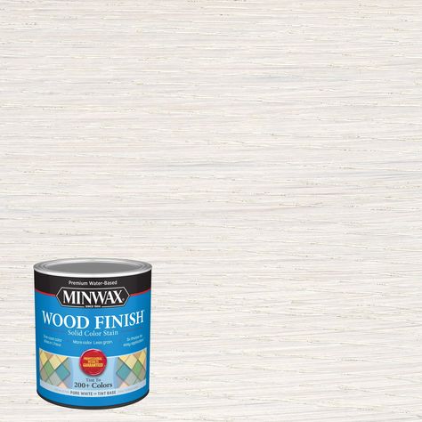 Minwax | Simply White | Solid Doors And Trim, Solid Stain Colors, Cabinets Doors, Unfinished Furniture, Wood Stain Colors, Water Based Stain, Simply White, Small Projects, White Solid