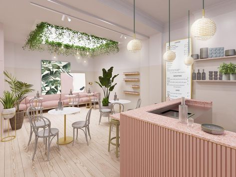 Juice Bar Interior, Glow Bar, Bakery Design Interior, Smoothie Bar, Bakery Design, Bar Interior, Cafe Interior Design, Juice Bar, Shop Interior Design