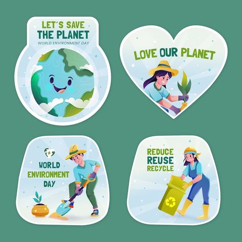 Placard For Environment Day, Environment Day Placard Ideas, Elegant Wine Label, Holiday Labels, Vector Gradient, Soap Labels, World Days, World Environment Day, Environment Day