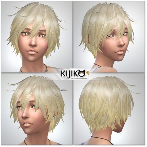 Kijiko: Shaggy long hair version for female • Sims 4 Downloads Shaggy Hair Long, Kijiko Sims 4, Sims 4 Hairstyles Cc, Sims 4 Men Clothing, Female Sims, Shaggy Long Hair, Pelo Sims, Shaggy Hair, Face Piercings