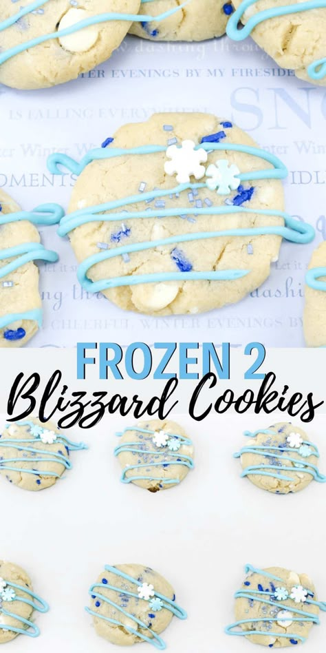 Blizzard Cookies, Elsa Torte, Frozen Party Food, Frozen Bday Party, Disney Recipes, Frozen Themed Birthday Party, Frozen Cookies, Frozen Themed, Frozen Theme