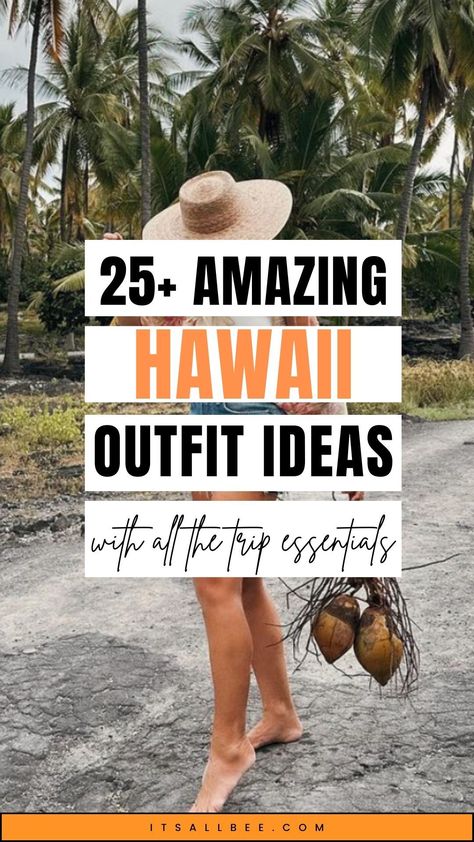 Discover the ultimate Hawaiian outfit inspiration with our top 21 ensemble ideas for every island activity. From beach lounging to elegant dinners, our packing list ensures you're stylishly prepared for paradise. #HawaiiFashion #TravelInStyle | Hawaii Outfit ideas | Hawaii Summer Outfit | Spring Outfit | Beach Outfit | Vacation Outfit Hawaii Active Outfits, What To Wear On A Hawaiian Cruise, Hawaiian Dress Outfit, Hawaii Looks Outfit, Hawaii Outfit Inspiration, Hawaiian Dress Up, Hawaii Attire For Women, Waikiki Outfits, What To Wear To Hawaii Outfits