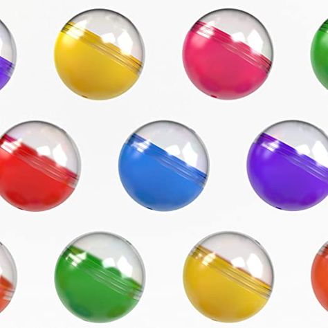 Amazon.com: Vending Machine Capsules - 2 Inch Clear-Colored Plastic Capsules - 100 Pcs Round Capsules - Plastic Party Favor Containers - Prize Machine Capsules - Easter Candy Containers - Candy Hunt Containers : Toys & Games Bulk Party Favors, Capsule Machine, Typography Packaging, Pokemon Ball, Easter Basket Stuffers, Bath Bomb Molds, Easter Basket Stuffer, Diy Activities, Gumball Machine