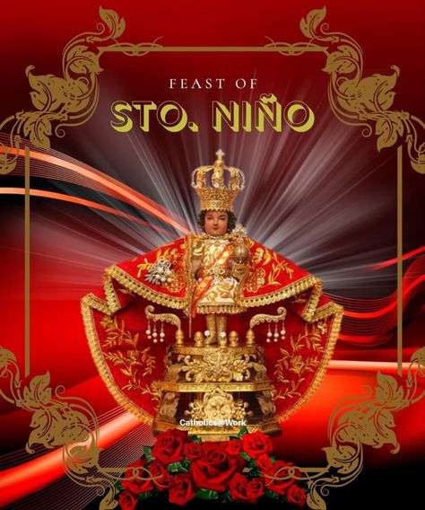 1/4 3rd Sunday of January | FEAST OF THE STO NIÑO The celebration of the Feast of the Sto. Niño in the Philippines – & only in the Philippines, the 3rd Sunday of January is always celebrated as the Feast of the Sto. Niño. Thus, it is a religious event unique to the Philippines. This is a special privilege given to our country by the Holy See, due to our special & unique devotion to the Christ Child. The Spanish title “Sto. Niño” means “Holy Child.” The Feast of the Sto. Nino is a >>> 2/4 Sto Nino Image, Funny Hugot, Pubmat Ideas, Sto Nino, First Sunday Of Advent, Moana Theme, Sunday Worship, Blessed Sunday, Child Jesus