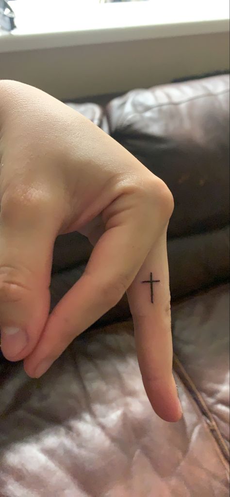 Finger Cross Tattoo, Cross Finger Tattoo, Cross Finger Tattoos, Cross Tattoo For Men, Cross Tattoo, Index Finger, Crossed Fingers, Finger Tattoos, Triangle Tattoo