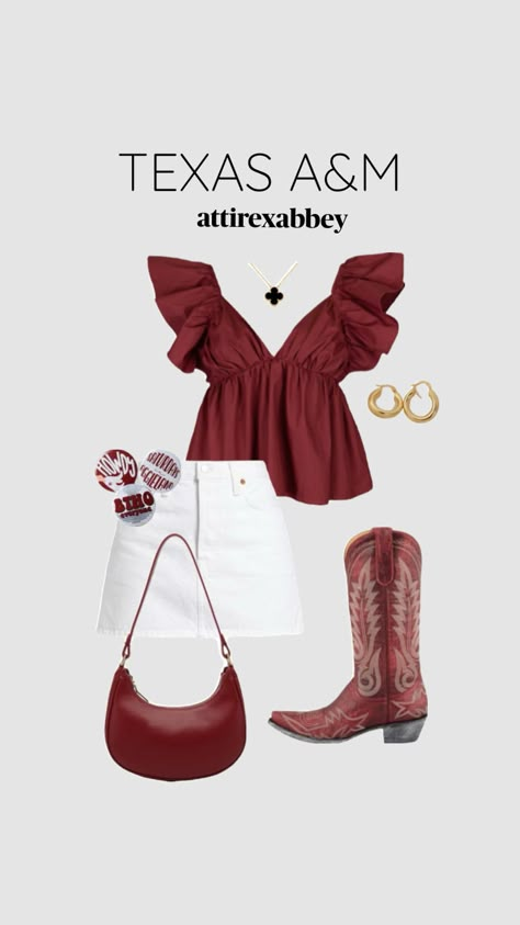 #gameday Burgundy Game Day Outfits, Gameday Outfit Maroon, Garnet Gameday Outfit, Aggie Football Game Outfit, A&m Gameday Outfit, Tcu Game Day Outfits, Gameday Outfits College, Uofsc Gameday Outfit, Maroon Game Day Outfit