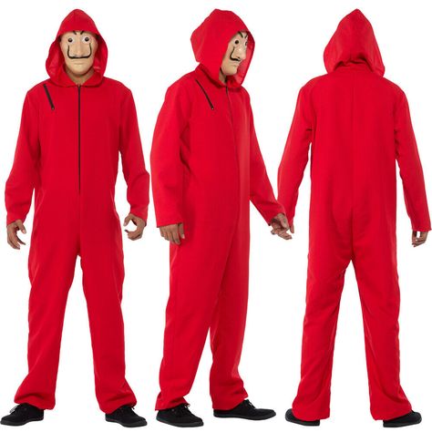 Money Heist Costume, Thief Costume, Jumpsuit Fancy, Clever Halloween, Clever Halloween Costumes, Money Heist, Sci Fi Horror, Book Week, Colour Red