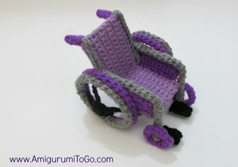 Nerdy Amigurumi, Crochet Wheelchair, Crochet Cinderella, Crochet Figures, File Manager, Miniature Crochet, Crochet Classes, Purple Crochet, Free Toys