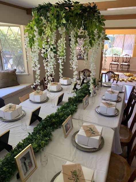 Simple Wedding Party Proposals, Engagement Dinner Table Setting, Luncheon Decoration Ideas Table Settings, Bridesmaids Dinner Party, Bridesmaid Proposal Table Set Up, Bridal Proposal Table Set Up, Bridesmaid Proposal Set Up Ideas, Will You Be My Bridesmaid Dinner Party, Bridesmaid Brunch Ideas Table Settings