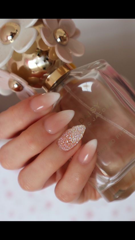 Ombré nails Swarovski pixie crystals Pixie Crystal Nail Designs, Nails Pink And Silver, Pixie Crystal Nails, Nail Care Kit, Nail Glam, Nail Care Products, Ombré Nails, Wedding Nails Glitter, Elegant Nail Designs