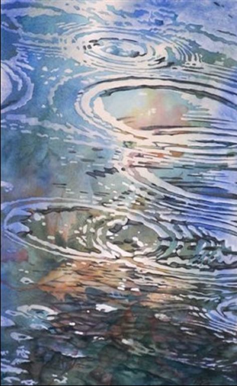 Rebecca Rivers at Rivers Edge Studio - Fresh Water Paintings Watercolor Water, Water Reflections, Hur Man Målar, 수채화 그림, Water Art, Watercolor Inspiration, Water Painting, Seascape Paintings, Watercolor Landscape