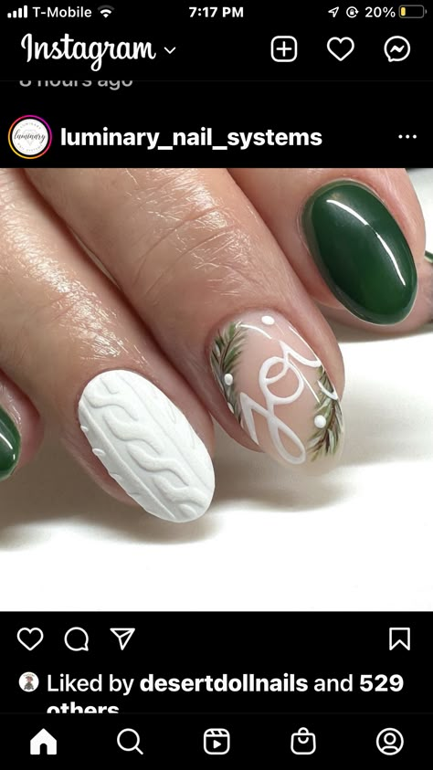 Christmas Luminary Nails, Wreath Nails, Nail School, School Nails, Green Wreath, Christmas Things, Easter Nails, Beauty Ideas, Nail Artist