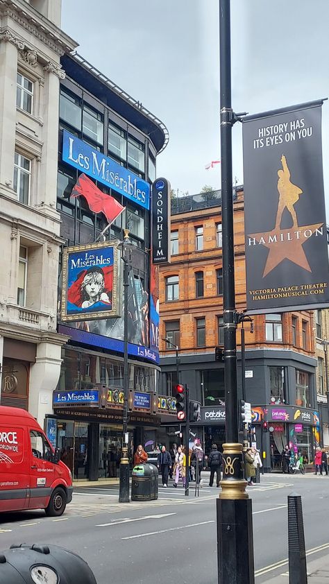 London England UK west end broadway musical musicals theatre theater hamilton les misérables les miz theatre kid aesthetic school dream West End London Theatres, Uk Vibes, London West End, West End London, London In October, London Vibes, Theater District, London Baby, London Summer