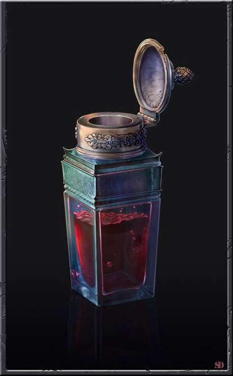 ArtStation is the leading showcase platform for games, film, media & entertainment artists. Magic Bottles, Fantasy Props, Potion Bottle, Prop Design, Arte Fantasy, 판타지 아트, Fantasy Rpg, Fantasy Inspiration, Pen And Paper