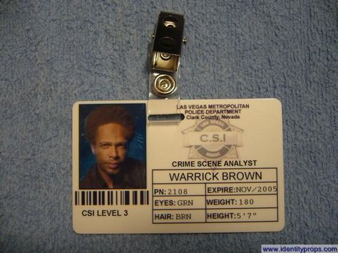 Warrick Brown, Csi Las Vegas, Clark County, Police Department, Las Vegas, I Love