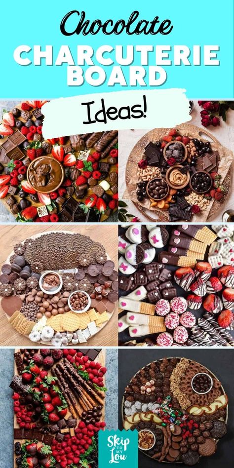 collage of chocolate charcuterie boards Charcuterie Board For Desserts, Cookie Boards Ideas, Charcuterie Board Ideas Chocolate, Chocolate Covered Charcuterie Board, Chocolate And Cheese Charcuterie Board, Brownie Charcuterie Board Ideas, Charcuterie Board Desert Ideas, Cookies Board Ideas, Chocolate Boards Ideas