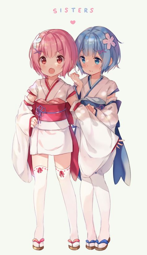 Re:zero Ram, Ram Rem, Ram And Rem, Anime Siblings, Anime Sisters, Re Zero, I Love Anime, Anime Kawaii, Hatsune Miku