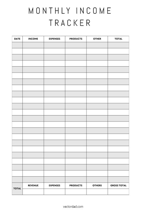 Monthly Income Tracker, Income Tracker, Monthly Income, Tracker Template, Budget Tracker, Organize Your Life, Budget Planner, Financial Planning, Stay Organized