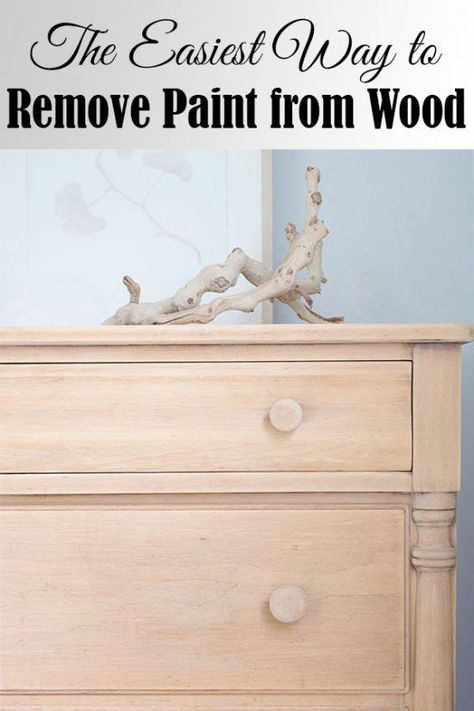 The most effective method for removing paint from wood furniture for a beautiful, natural look!    #natural #diy #furnituremakeover Unfinished Wood Dresser, Removing Paint From Wood, Raw Wood Look, How To Remove Paint, Budget Decorating Ideas, Remove Paint, Paint Dresser, Dresser Nightstand, Cleaning Painted Walls