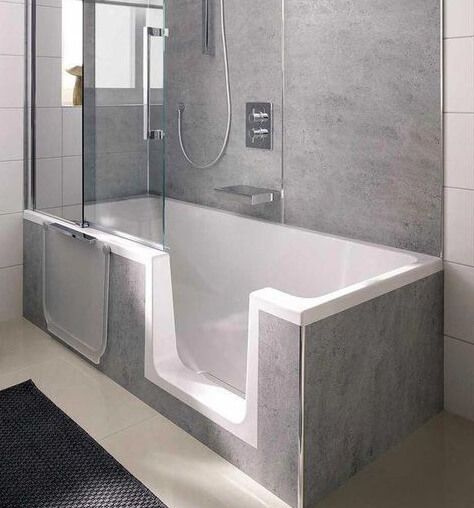 Bathtub Steps Ideas, Walkin Tub And Shower Combo, Shallow Tub Shower Combo, Walkin Shower With Bathtub, Replace Tub With Walk In Shower Ideas, Walk In Tub Shower Combo, Walk In Bathtub Shower Combo, Walk In Tub Shower, Soaking Tub Shower Combo