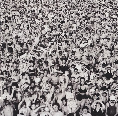 Weegee - Crowd at Coney Island -1940   album - 1990 Guest Bedroom Wall Art, Crowd Drawing, Cowboys And Angels, George Michael Wham, Mtv Unplugged, Favorite Albums, Crowd Control, Back To Reality, Early Readers