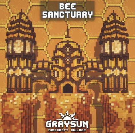 Bee Sanctuary, Minecraft Bee, Cool Things To Build, Minecraft Houses Blueprints, Minecraft House Plans, Diy Minecraft, Minecraft Plans, Amazing Minecraft, Minecraft Construction