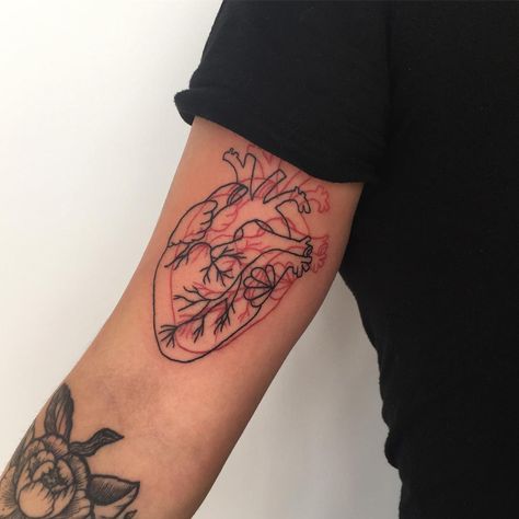 Tatuagem Masculina Pequena, 16 Tattoo, Anatomical Heart Tattoo, Inspiration Tattoos, Red Ink Tattoos, Red Tattoos, Dainty Tattoos, Dope Tattoos, Little Tattoos