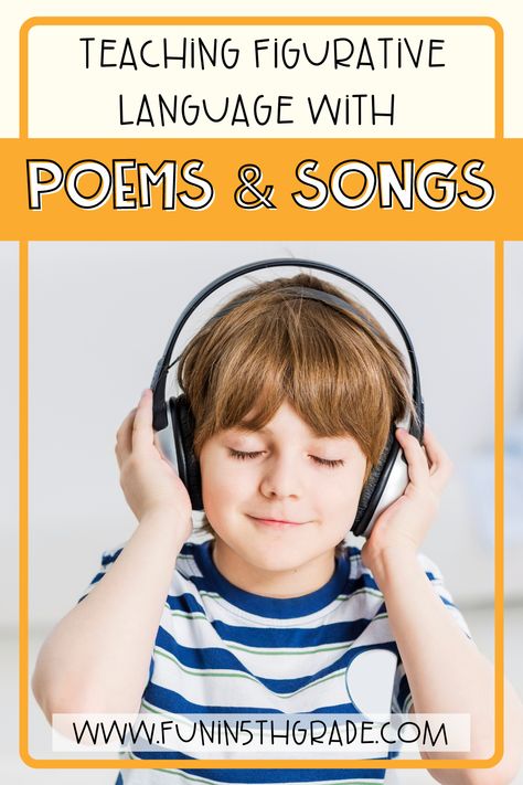 Learning figurative language can prove to be difficult with upper elementary students until they discover that it is in poems and songs! Students love listening to music and figurative language with songs, is great with resources like Flocabulary or popular songs. Using the popular children’s poetry book, Where the Sidewalk Ends by Shel Silverstein, you can easily teach alliteration, simile, metaphor, onomatopoeia, idiom, hyperbole, and personification. Figurative Language Anchor Chart, Upper Elementary Activities, Figurative Language Activity, Teaching Figurative Language, Where The Sidewalk Ends, Similes And Metaphors, Work Music, Teaching Poetry, Writing Anchor Charts