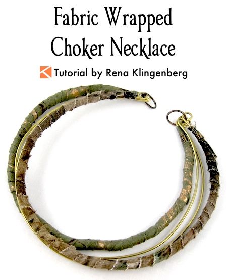 Wrap Necklace Diy, Fabric Necklace Diy, Wirework Jewelry Tutorials, Leather Necklace Diy, Jewelry Tutorials Necklaces, Rena Klingenberg, Diy Choker Necklace, Jewelry Tutorials Free, Fabric Necklaces