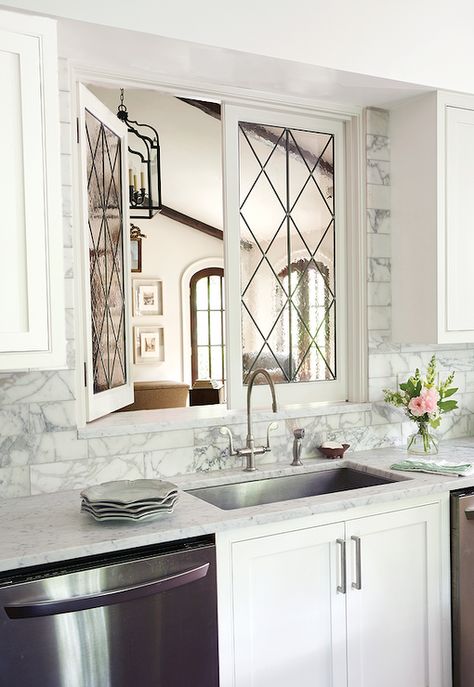 Leaded Glass Kitchen Pass Through Windows, Transitional, Kitchen Kitchen Pass Through Window, Pass Through Kitchen, Kitchen Pass Through, Kitchen Pass, Pass Through Window, Kitchen Sink Window, Leaded Glass Door, Best Kitchen Designs, Up House