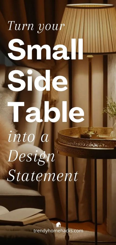 Easy Ways to Make a Statement with a Small Side Table Trending End Tables, Side Table In Between Two Chairs, Sofa Side Tables In Living Room, Sofa Side Tables, Small End Table Decor, How To Decorate End Tables Living Rooms, Round Side Table Decor Living Room, Side Tables Living Room, Scandinavian Side Table