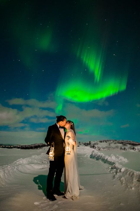 Northern Lights Wedding, Alaskan Wedding, Northern Lights Norway, Northern Norway, Lights Wedding, Pretty Wedding Dresses, Pretty Wedding, Wedding Lights, Wedding Package