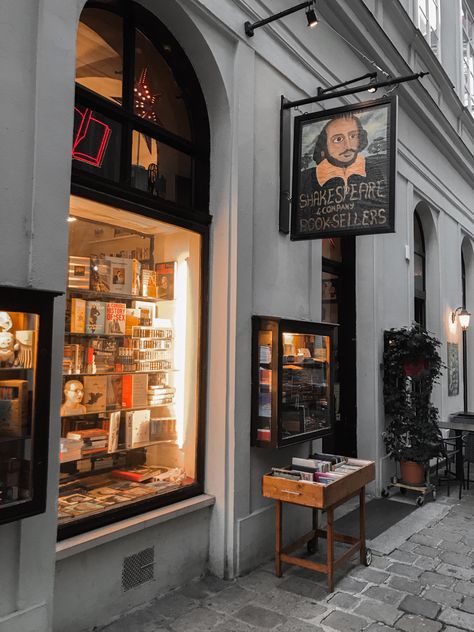 Vienna Waits For You, Book Bucket, Shakespeare And Company, Aesthetic Shop, Shop Front Design, Autumn Aesthetic, Travel Inspo, Countries Of The World, Wonderful Places