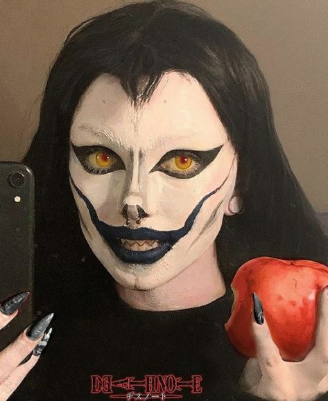 Anime Make-up, Halloween Make-up Looks, Anime Eye Makeup, Horror Make-up, Creepy Halloween Makeup, Anime Cosplay Makeup, Anime Makeup, Rainbow Makeup, Halloween Makeup Inspiration