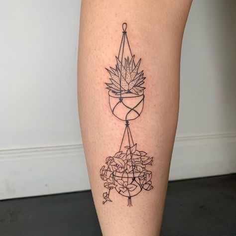 Hanger Tattoo, Plant Tattoo, Tattoo Me, Anime Tattoos, First Tattoo, Compass Tattoo, Dreamcatcher Tattoo, Macrame Plant, Macrame Plant Hanger