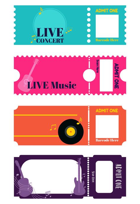 Blank Concert Ticket Template Free Concert Ticket Drawing, Diy Concert Tickets Gift, Printable Tickets Template Free, Ticket Design Template Free Printable, Diy Concert Tickets, Free Ticket Template, Concert Ticket Art, Concert Ticket Template Free, Concert Ticket Design