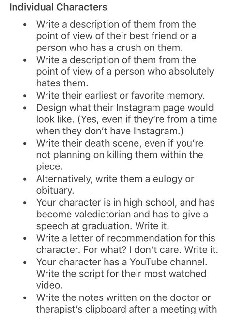 How To Get To Know Your Characters Better, Getting To Know Your Oc, Training Writing Prompts, Get To Know Your Character Writing Prompts, Original Character Ideas Writing Prompts, College Writing Prompts, Getting To Know Your Character, Things You Should Know About Your Character, How To Get To Know Your Characters